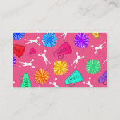 Individuelle Name pink-fröhliche Pompoms Visitenkarte (Rückseite)