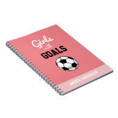 Individuelle Name Pink Girls mit Goals Superstar S Notizblock (Rechte Seite)