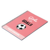 Individuelle Name Pink Girls mit Goals Superstar S Notizblock (Linke Seite)