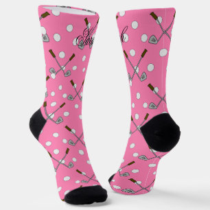 Individuelle Name Pink Golf Socken