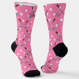 Individuelle Name Pink Golf Socken