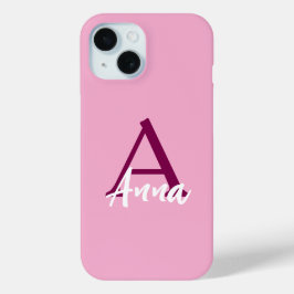 Individuelle Name Pink iPhone 15 Fall Case-Mate iPhone Hülle