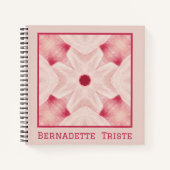 Individuelle Name Pink Moderne Blumenchic Hübsch G Notizblock (Vorderseite)