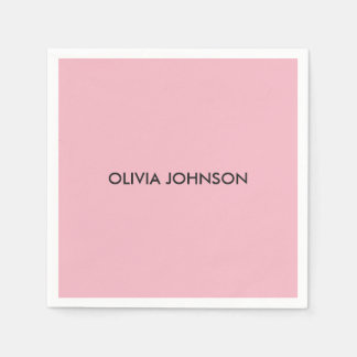 Individuelle Name Pink Paper Napkins Serviette