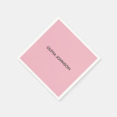 Individuelle Name Pink Paper Napkins Serviette (Ecke)