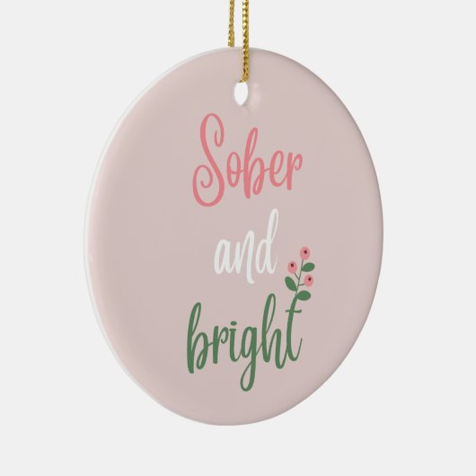 Individuelle Name Pink Pastel Sober Weihnachtsgesc Keramik Ornament (Rechts)