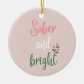 Individuelle Name Pink Pastel Sober Weihnachtsgesc Keramik Ornament (Vorne)
