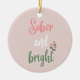 Individuelle Name Pink Pastel Sober Weihnachtsgesc Keramik Ornament