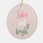 Individuelle Name Pink Pastel Sober Weihnachtsgesc Keramik Ornament (Links)