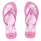 Individuelle Name Pink Poodle Badesandalen (Fußbett)