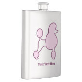 Individuelle Name Pink Poodle Flachmann (Rechts)
