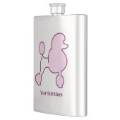 Individuelle Name Pink Poodle Flachmann (Links)