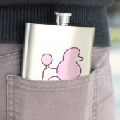 Individuelle Name Pink Poodle Flachmann (Beispiel)