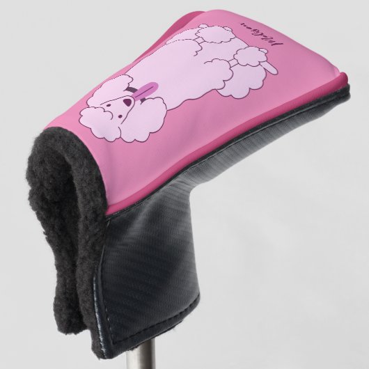 Individuelle Name Pink Poodle Golf Headcover (3/4 Vorderseite)