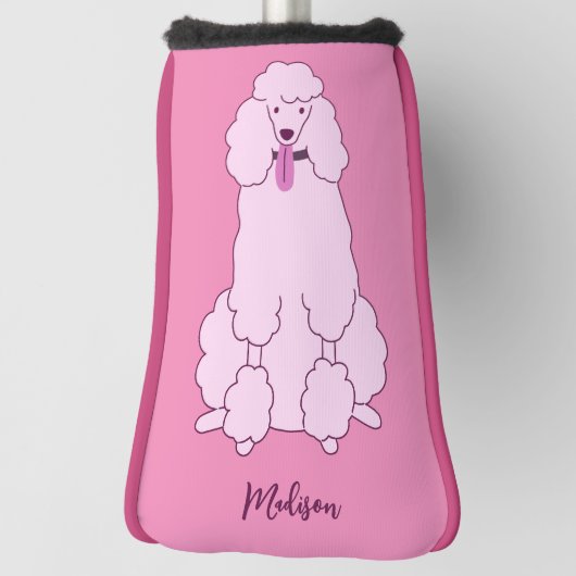Individuelle Name Pink Poodle Golf Headcover (Rotieren 90)