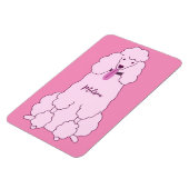 Individuelle Name Pink Poodle Magnet (Linke Seite)