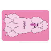 Individuelle Name Pink Poodle Magnet (Horizontal)