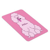 Individuelle Name Pink Poodle Magnet (Rechte Seite)