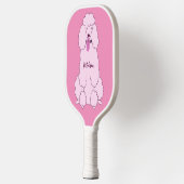 Individuelle Name Pink Poodle Pickleball Schläger (Links)