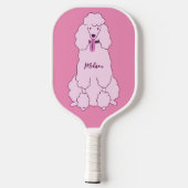 Individuelle Name Pink Poodle Pickleball Schläger (Rückseite)