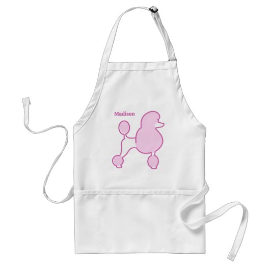 Individuelle Name Pink Poodle Schürze (Vorne)