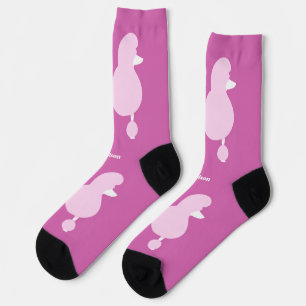 Individuelle Name Pink Poodle Socken