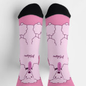 Individuelle Name Pink Poodle Socken (Oben)