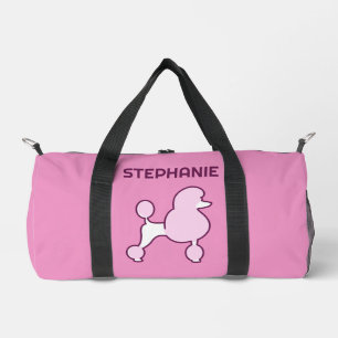 Individuelle Name Pink Poodles Duffle Bag