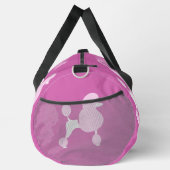 Individuelle Name Pink Poodles Duffle Bag (Rechts)