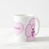 Individuelle Name Pink Poodles Kaffeetasse (VorderseiteRechts)