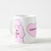 Individuelle Name Pink Poodles Kaffeetasse (Vorderseite Links)