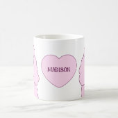 Individuelle Name Pink Poodles Kaffeetasse (Mittel)