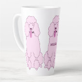 Individuelle Name Pink Poodles Milchtasse (Linke Ecke)