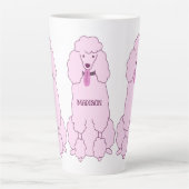 Individuelle Name Pink Poodles Milchtasse (Vorderseite)