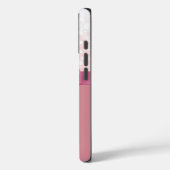 Individuelle Name Pink Snowflake Ribbon iPhone 16 Case-Mate iPhone Hülle (Rückseite / Links)