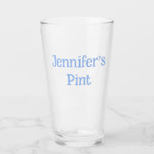 Individuelle Name Pint Glass - Personalisiertes Bi Glas (Vorderseite)