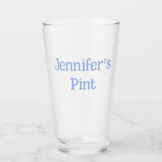 Individuelle Name Pint Glass - Personalisiertes Bi Glas (Vorderseite)