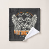 Individuelle Name Pistolen Wings Motorrad Fahrradg Badhandtuch Set (Waschlappen)