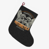 Individuelle Name Pistolen Wings Motorrad Fahrradg Großer Weihnachtsstrumpf (Vorderansicht (hängend))