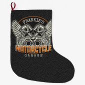 Individuelle Name Pistolen Wings Motorrad Fahrradg Großer Weihnachtsstrumpf (Vorderseite)