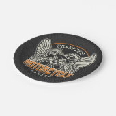 Individuelle Name Pistolen Wings Motorrad Fahrradg Pappteller (Schrägansicht)