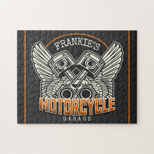 Individuelle Name Pistolen Wings Motorrad Fahrradg Puzzle (Horizontal)