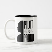 Individuelle Name Place Beruf Pilotprogramm für Fr Zweifarbige Tasse (Links)