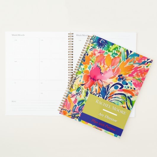 Individuelle Name-Planer für Blumenarbeit, Schule Planer (Anzeige)