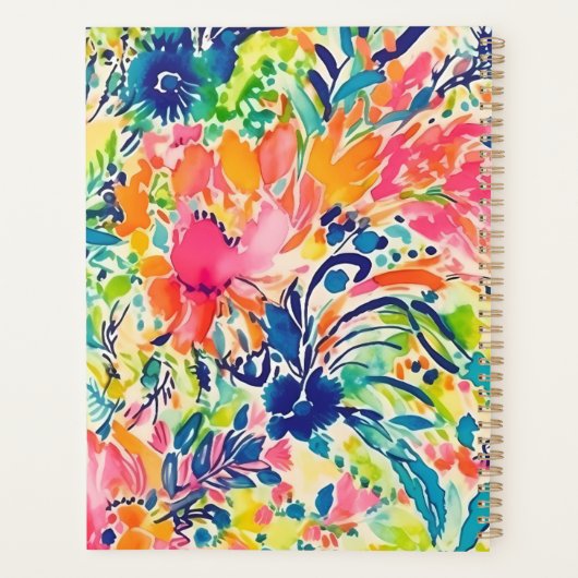 Individuelle Name-Planer für Blumenarbeit, Schule Planer (Rückseite)