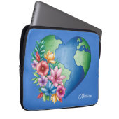 Individuelle Name Planet Earth Heart Laptopschutzhülle (Vorne Rechts)