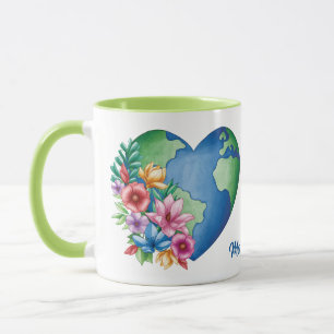 Individuelle Name Planet Earth Heart Tasse