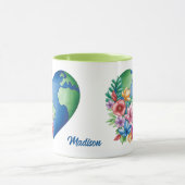 Individuelle Name Planet Earth Heart Tasse (Zentrum)