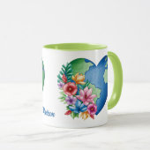 Individuelle Name Planet Earth Heart Tasse (VorderseiteRechts)