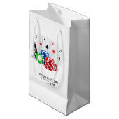 Individuelle Name Poker / Casino Kleine Geschenktüte (Vorderseite Schrägansicht)